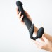 Безремневой страпон с вибрацией Strap-On-Me Vibrating Black M, диаметр 3,3см, пульт ДУ, регулируемый , Страпони,