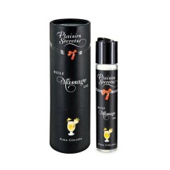 Масажна олія Plaisirs Secrets Pina Colada (59 мл) з афродизіаками, їстівна, подарункова упаковка