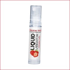 Лубрикант с эффектом вибрации Amoreane Med Liquid Vibrator Strawberry (10 мл)