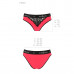 Трусики з широкою гумкою і мереживом Passion PS001 PANTIES red/black, size XL , Сексі білизна, Passion (Польща)