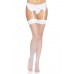 Leg Avenue Backseam Thigh Highs OS White ,