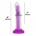 Фалоімітатор, що світиться в темряві, ADDICTION Rave 8″, Glow in the Dark Dildo Purple Confetti, 20,3 см , , ADDICTION (Канада)