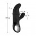 Вібратор-кролик Fun Factory MISS BI black, 2 незалежні мотори, діаметр 4,2 см , ,