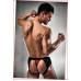 Мужские трусики с красным гульфиком Passion 007 THONG red L/XL , Трусики