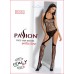 Бодістокінг Passion BS060 black, комбінезон, імітація трусиків і гольфів , Комбінезони,
