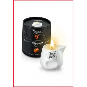 Масажна свічка Plaisirs Secrets Peach (80 мл) подарункова упаковка, керамічний посуд