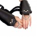 Манжеты для подвеса за руки Kinky Hand Cuffs For Suspension из натуральной кожи, цвет черный , Наручники и фиксаторы