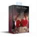 Ліф Серце з натуральної шкіри Feral Feelings - Hearts Bra Red ,