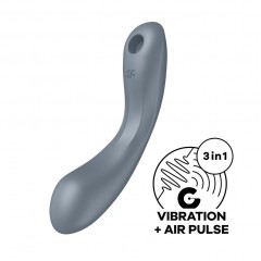 Вакуумний кліторальний стимулятор Satisfyer Curvy Trinity 1 Bluegrey