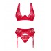Obsessive Lacelove cupless 3-pcs set XS/S , ,