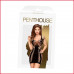 Мини-платье с сюрреалистическим узором Penthouse - Juicy Poison Black XL , Секси белье
