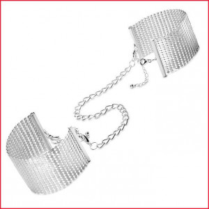 Наручники Bijoux Indiscrets Desir Metallique Handcuffs - Silver, металеві, стильні браслети