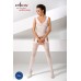 Бодистокинг Passion BS046 white, комбинезон с имитацией чулок , Комбинезоны