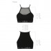 Спортивный топ с прозрачной вставкой Passion PS006 TOP black, size L , Секси белье