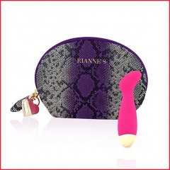 Вибратор для точки G Rianne S: Boa Mini Pink, 10 режимов работы, медицинский силикон, косметичка-чехол