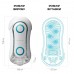 Мастурбатор Tenga FLIP ORB — Blue Rush, с возможностью изменения давления и стимулирующими шариками внутри. , Вагины и Мастурбаторы