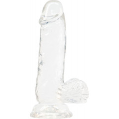 Фалоимитатор ADDICTION - Crystal Clear Dildo with Balls - 6"