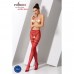 Эротические колготки-бодистокинг Passion S015 red, имитация чулок в сеточку и трусиков с доступом , Колготки, панчохи, шкарпетки,