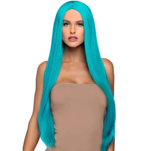 Leg Avenue Long straight center part wig turquoise