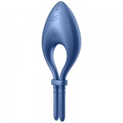 Эрекционное смарт виброкольцо ласо с регулировкой размера Satisfyer Bullseye Blue
