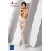 Эротические колготки-бодистокинг Passion S007 white, красивые ажурные колготки с вырезом , Колготки, чулки, носки