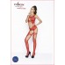 Бодистокинг Passion BS039 red, комбинезон, имитация чулок , Комбинезоны