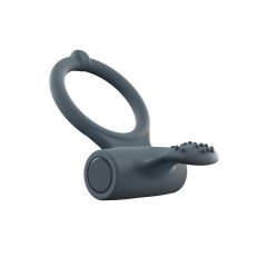 Эрекционное кольцо Dorcel Power Clit Plus с вибрацией, перезаряжается, с язычком и щеточкой
