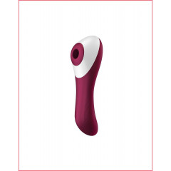 Вакуумный стимулятор с вибрацией Satisfyer Dual Crush Wine Red