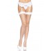 Leg Avenue Fence Net Thigh Highs OS White ,