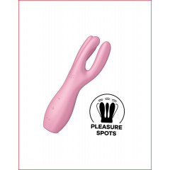 Кліторальний вібратор Satisfyer Threesome 3 Pink з трьома пальчиками