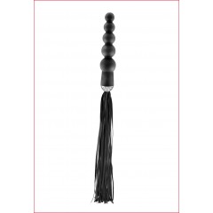 Флогер с ручкой - анальным ожерельем Fetish Tentation Whip with Rosary Handle