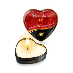 Массажная свеча сердце Plaisirs Secrets Vanilla (35 мл)