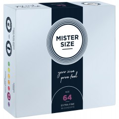 Презервативи Mister Size - pure feel - 64 (36 condoms), товщина 0,05 мм (м'ята упаковка!!!)