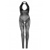 Leg Avenue Rhinestone Lace and Net Bodystocking OS Black ,