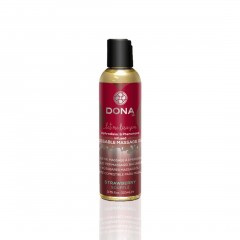Массажна олія DONA Kissable Massage Oil Strawberry Souffle (110 мл) можна для оральних пестощів