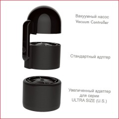 Вакуумная насадка Tenga Vacuum Controller с мастурбатором US Deep Throat Cup, единственный сосет