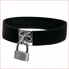 Чокер із замочком Sex And Mischief – Lock & Key Collar, поліестер, на липучці
