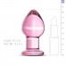 Розовая анальная пробка из стекла Gildo Pink Glass Buttplug , Анальные пробки