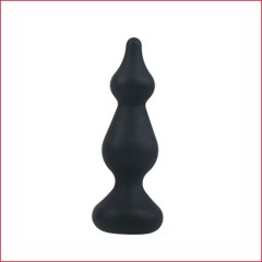 Анальная пробка Adrien Lastic Amuse Mini Black(S) с двумя переходами, макс. диаметр 3 см