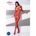 Бодистокинг с крупной сеткой Passion BS077 red , Секси белье