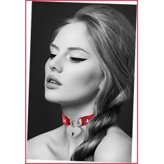 Чокер с замочком-сердечком Bijoux Pour Toi - HEART LOCK Red, экокожа