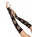 Leg Avenue Faux wrap net arm warmers Black , ,