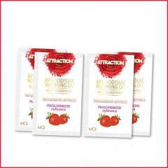 Пробник масажного масла з феромонами MAI PHEROMON MASSAGE OIL STRAWBERRY (10 мл)