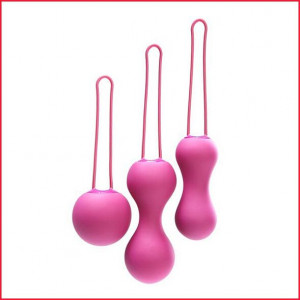 Набор вагинальных шариков Je Joue – Ami Fuchsia, диаметр 3,8-3,3-2,7см, вес 54-71-100гр