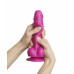 Реалистичный фаллоимитатор Strap-On-Me Sliding Skin Realistic Dildo Fuchsia - L, эффект подвижной кожи , Фаллоимитаторы