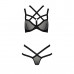 Комплект белья HAGAR SET black S/M - Passion Exclusive: стрэпы: трусики и лиф , Комплекти білизни, Passion (Польща)