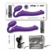 Безремневой страпон с вибрацией Strap-On-Me Vibrating Violet M диаметр 3,3см, пульт ДУ, регулируемый , Страпоны