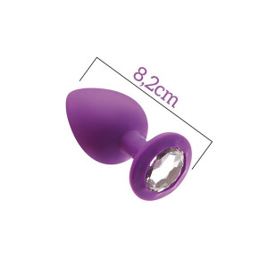 Анальная пробка с кристаллом MAI Attraction Toys №48 Purple, длина 8,2см, диаметр 3,5см