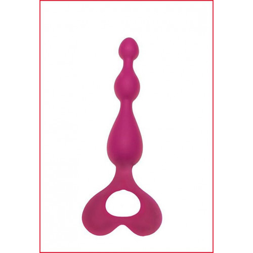 Анальная цепочка Alive Arrow Pink, силикон, макс. диаметр 3 см , Анальные массажеры
