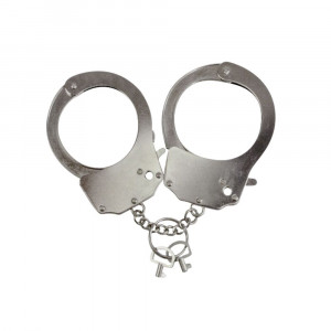 Наручники металеві Adrien Lastic Handcuffs Metallic (поліцейські) (м'ята упаковка)